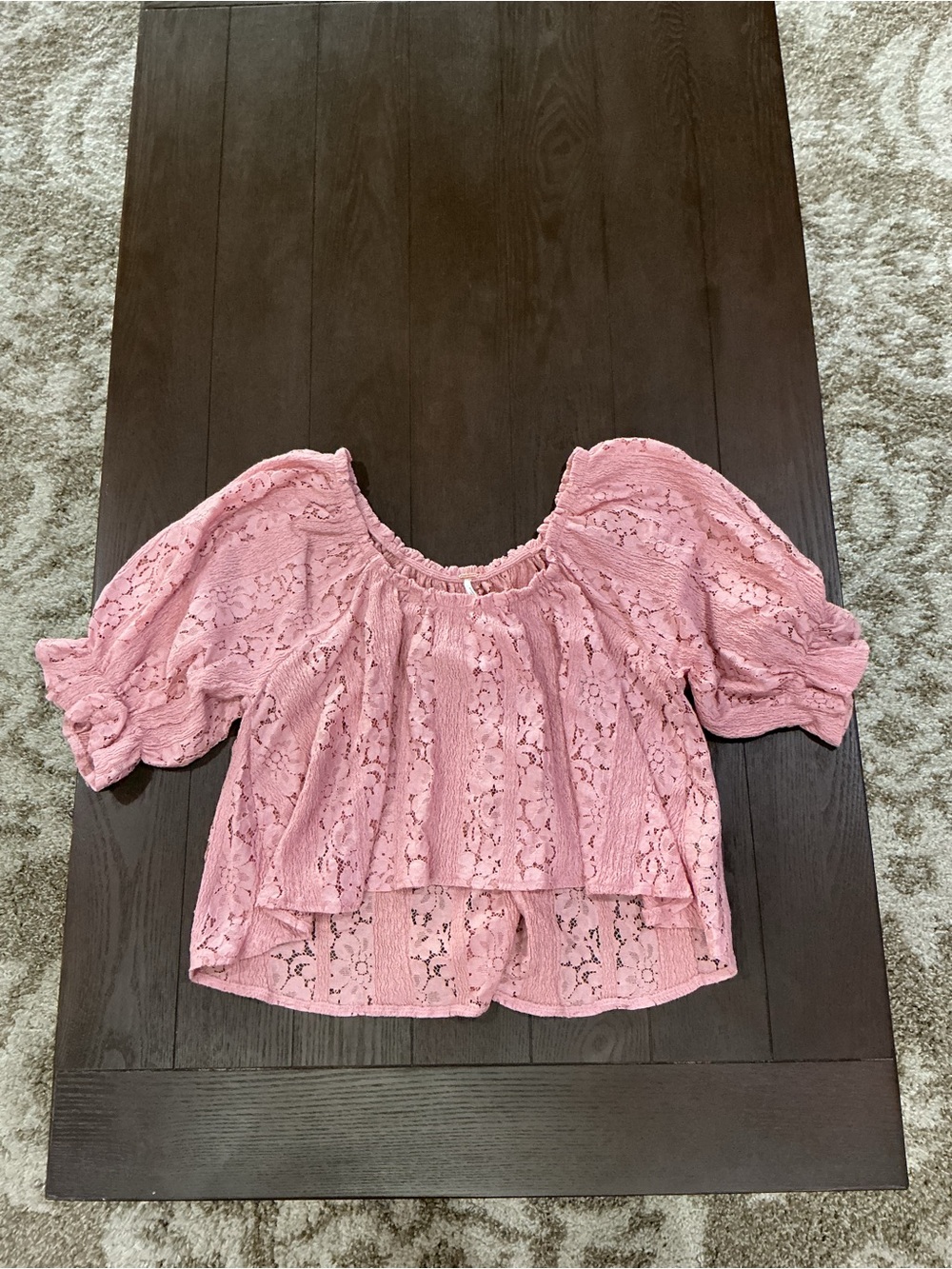 Women's Free People Pink Lace Top